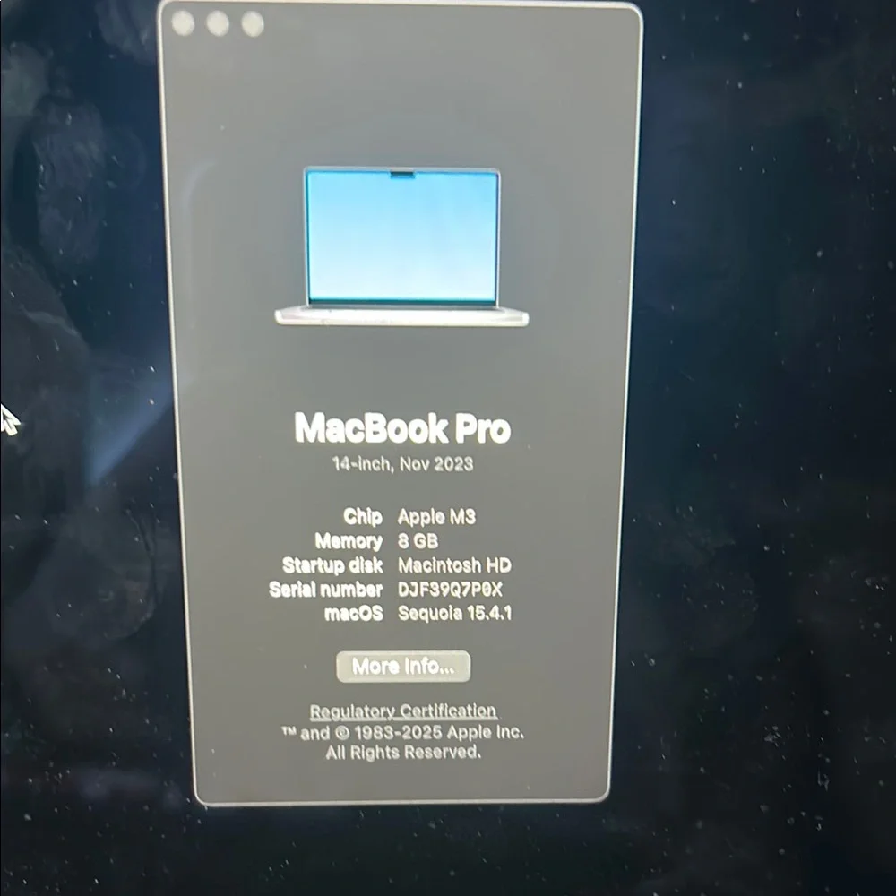 Apple MacBook Pro with Blue Screen